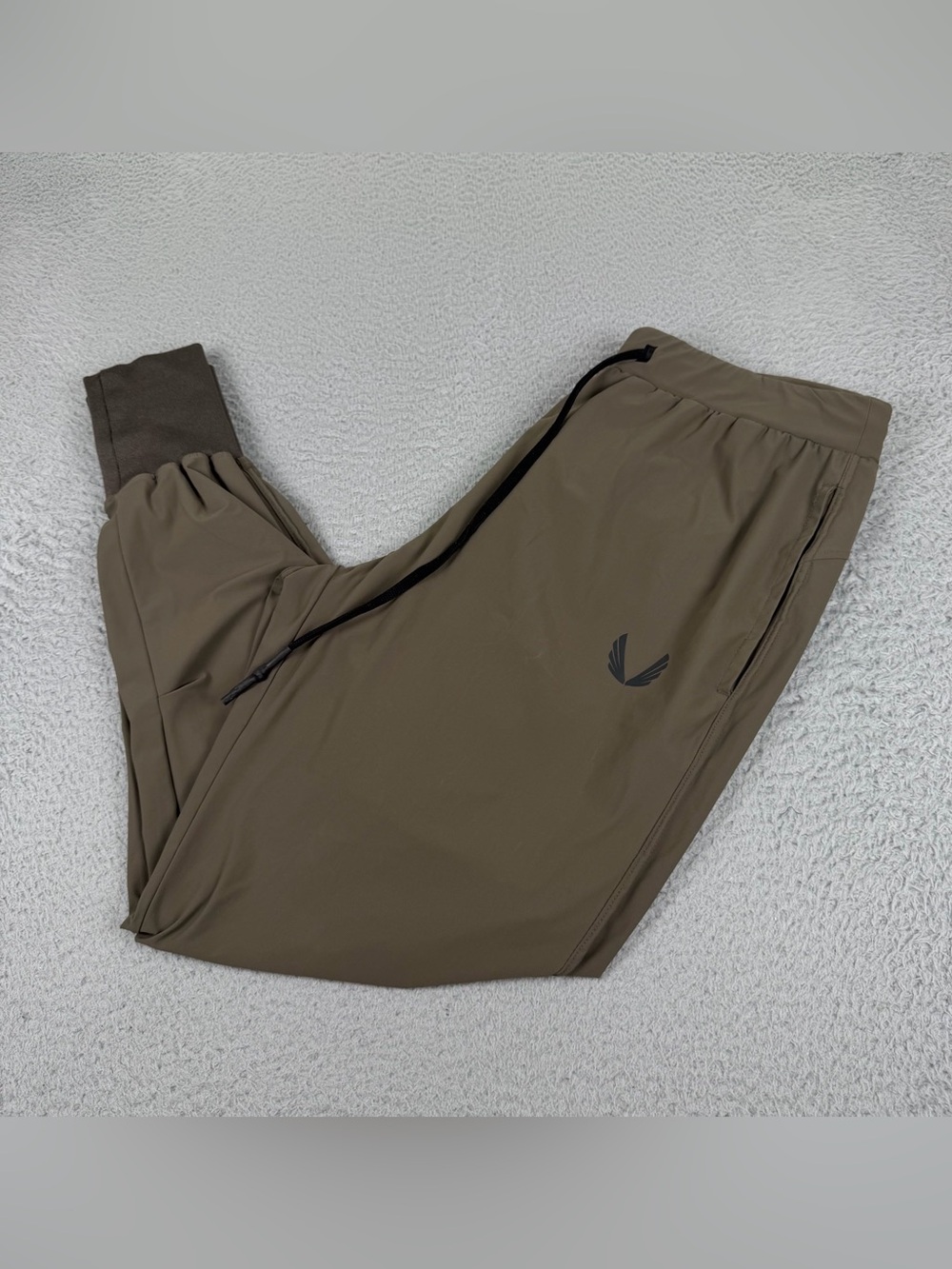 ASRV Tetra Lite Joggers Mens Medium Brown Lightweight Workout Stretch Active